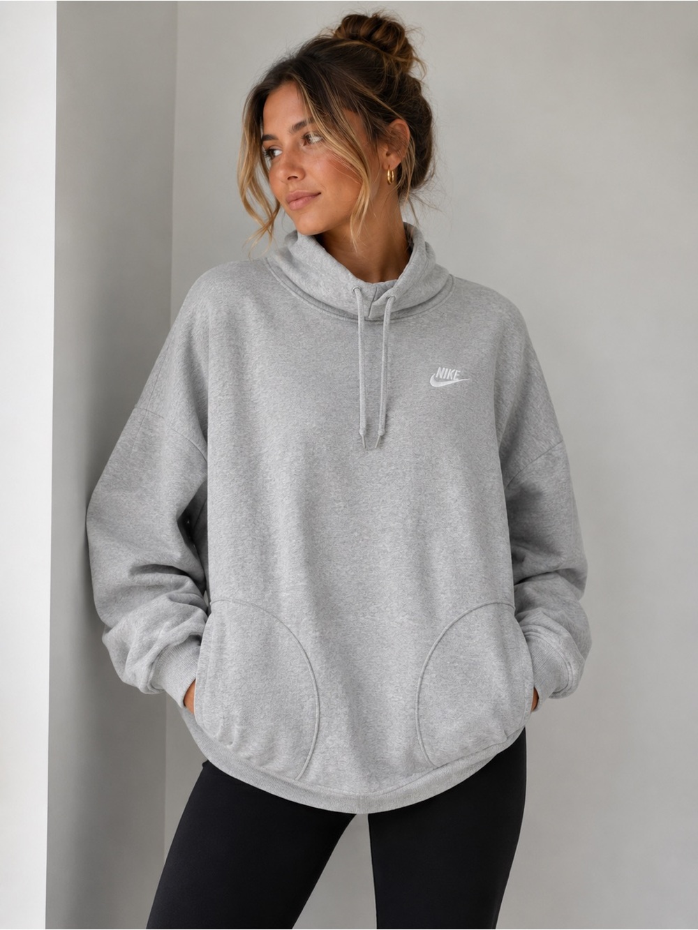 Nike Swoosh Hoodie Clean Girl Oversized Athleisure